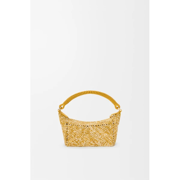 Loewe Cala mini bag in melange raffia, Mustard | Totes & Top-Handle Bags | Luxury Shoes 