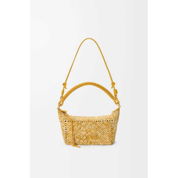 Loewe Cala mini bag in melange raffia, Mustard | Totes & Top-Handle Bags | Luxury Shoes 