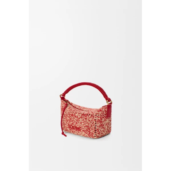Loewe Cala mini bag in melange raffia, Red | Totes & Top-Handle Bags | Luxury Shoes 