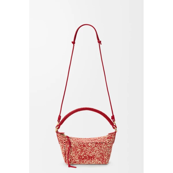 Loewe Cala mini bag in melange raffia, Red | Totes & Top-Handle Bags | Luxury Shoes 