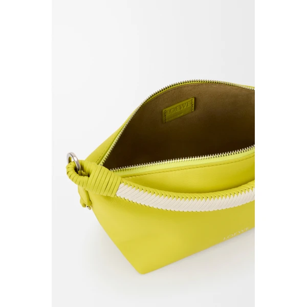 Loewe Cala mini bag in mellow nappa lambskin, Lemon/Soft White | Mini Bags | Luxury Shoes 