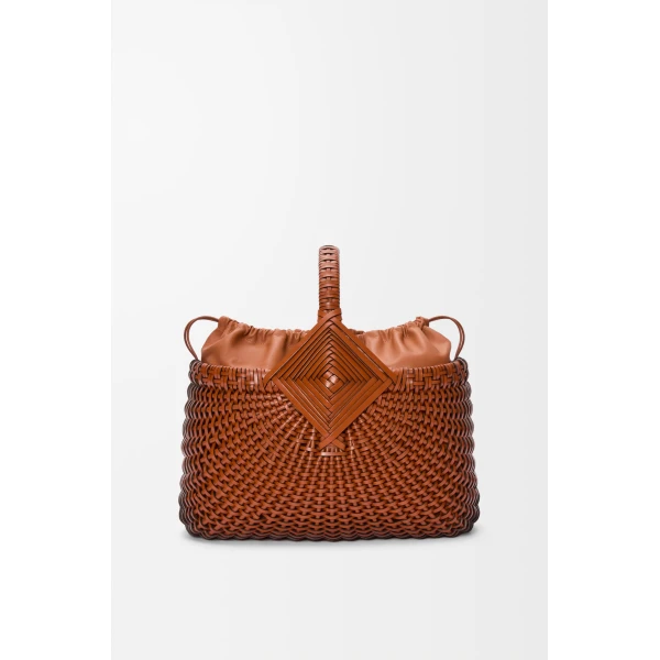 Loewe Diamond Square Basket in calfskin, Tan | Totes & Top-Handle Bags | Luxury Shoes 