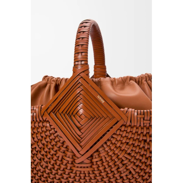 Loewe Diamond Square Basket in calfskin, Tan | Totes & Top-Handle Bags | Luxury Shoes 