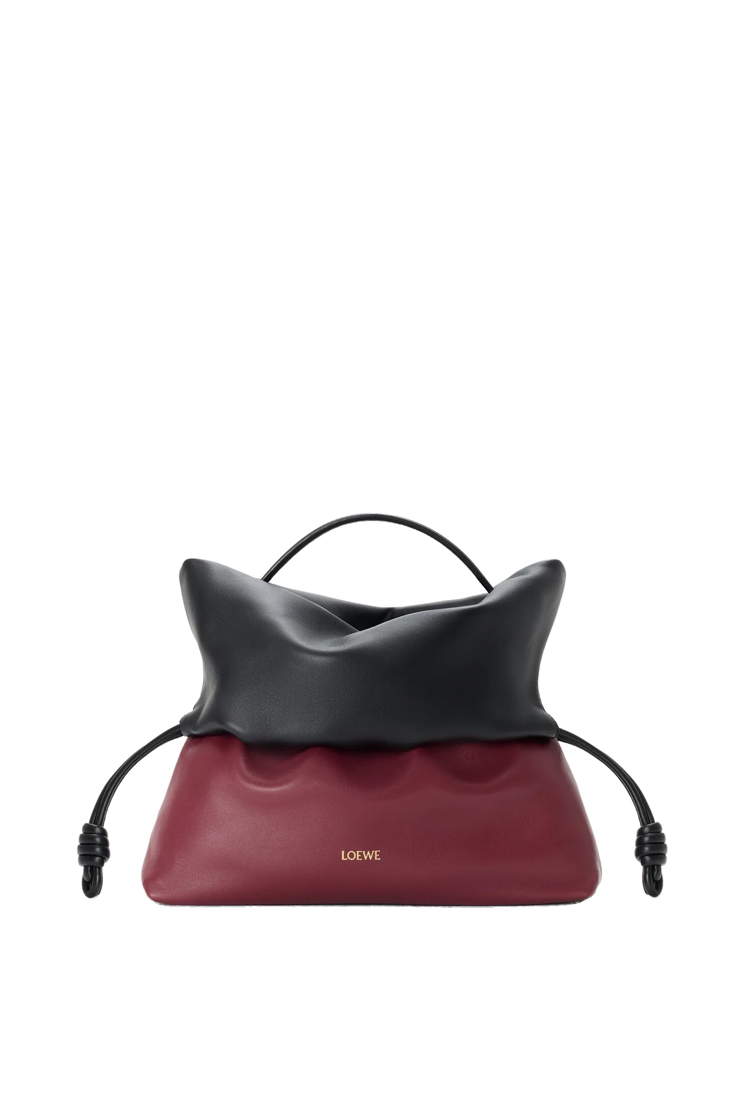 Loewe Flamenco Rolled bag in bicolour mellow nappa lambskin, Black/Copper Red | Shoulder & Crossbody Bags | Luxury Shoes Loewe Flamenco Rolled bag in bicolour mellow nappa lambskin, Black/Copper Red | Shoulder & Crossbody Bags | Luxury Shoes