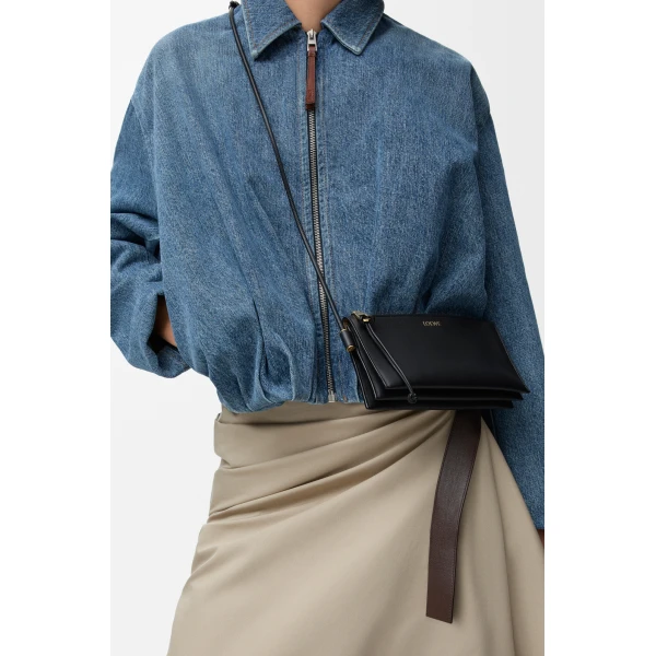 Loewe Joya pouch in nappa calfskin, Black | Clutch Bags | Luxury Shoes 
