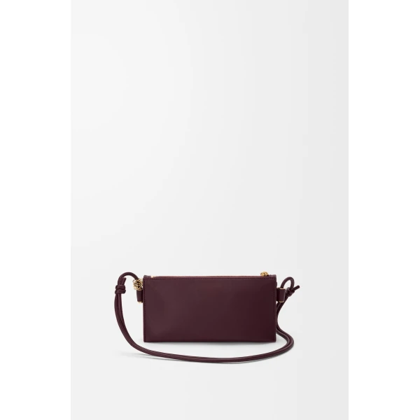 Loewe Joya pouch in nappa calfskin, Dark Burgundy | Clutch Bags | Luxury Shoes 