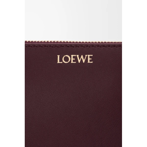Loewe Joya pouch in nappa calfskin, Dark Burgundy | Clutch Bags | Luxury Shoes 