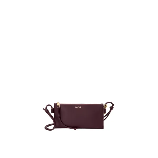 Joya pouch in nappa calfskin, Dark Burgundy