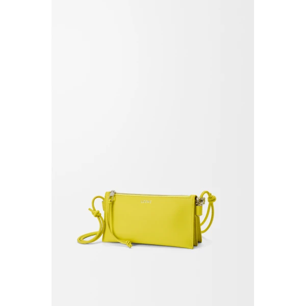 Loewe Joya pouch in nappa calfskin, Lemon | Clutch Bags | Luxury Shoes 