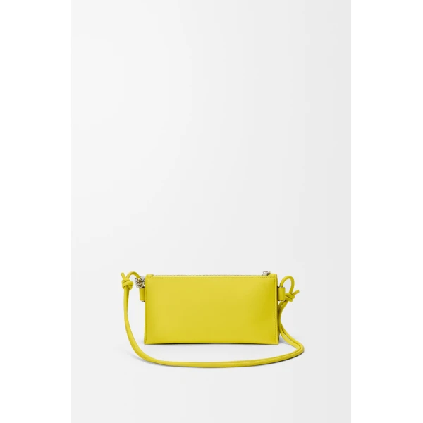 Loewe Joya pouch in nappa calfskin, Lemon | Clutch Bags | Luxury Shoes 