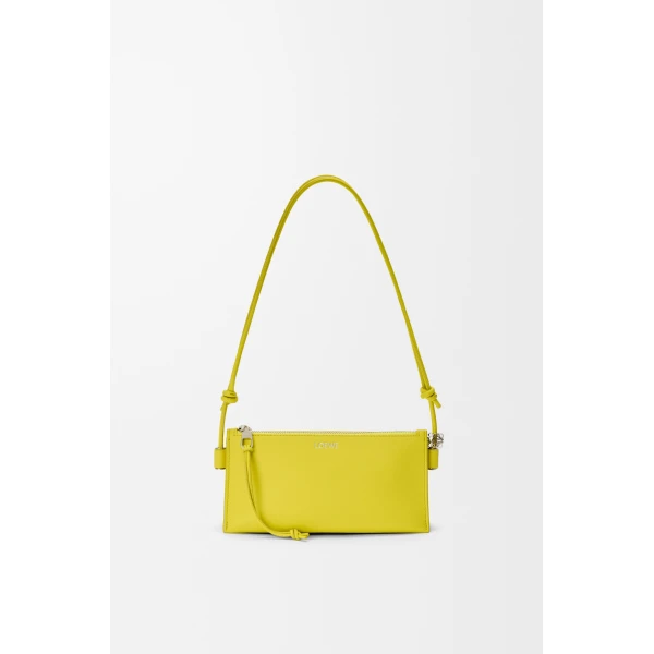 Loewe Joya pouch in nappa calfskin, Lemon | Clutch Bags | Luxury Shoes 