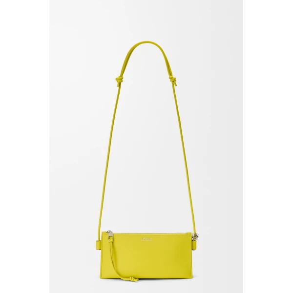 Loewe Joya pouch in nappa calfskin, Lemon | Clutch Bags | Luxury Shoes 