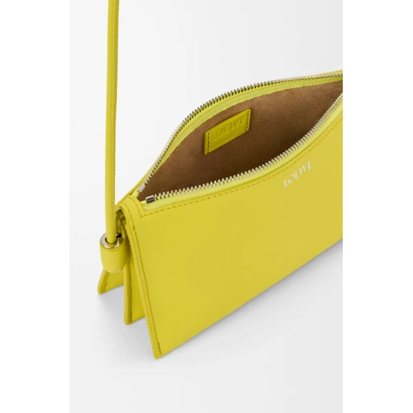 Loewe Joya pouch in nappa calfskin, Lemon | Clutch Bags | Luxury Shoes 