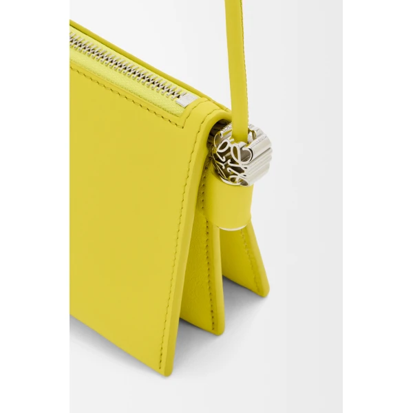 Loewe Joya pouch in nappa calfskin, Lemon | Clutch Bags | Luxury Shoes 