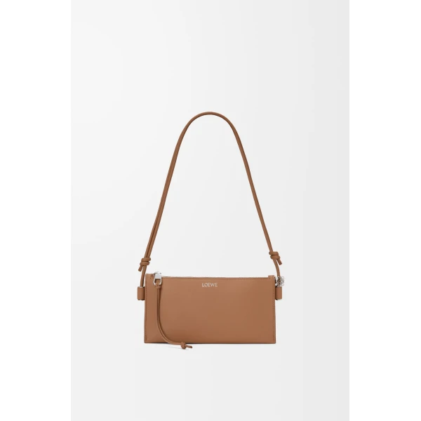 Loewe Joya pouch in nappa calfskin, Mocha | Clutch Bags | Luxury Shoes 