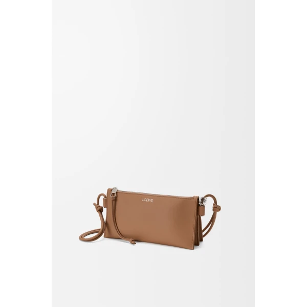 Loewe Joya pouch in nappa calfskin, Mocha | Clutch Bags | Luxury Shoes 