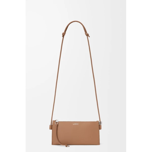 Loewe Joya pouch in nappa calfskin, Mocha | Clutch Bags | Luxury Shoes 