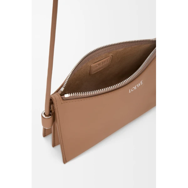 Loewe Joya pouch in nappa calfskin, Mocha | Clutch Bags | Luxury Shoes 