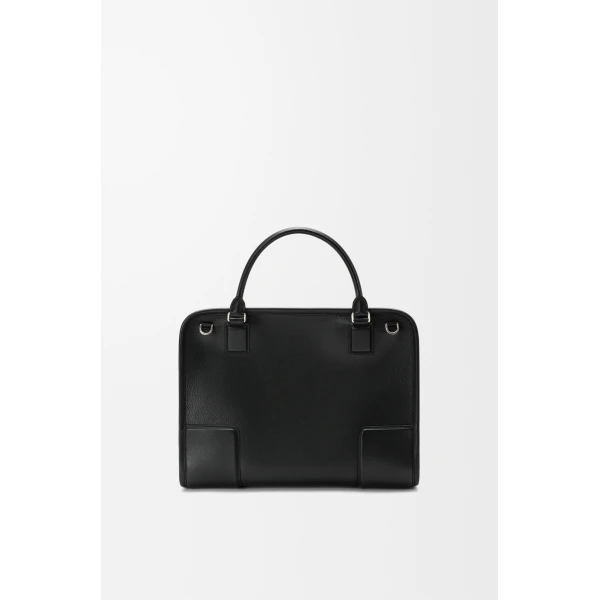 Loewe Large Amazona 180 Lazy Dog bag in buffalino leather, Black/Yellow | Totes & Top-Handle Bags | Luxury Shoes 