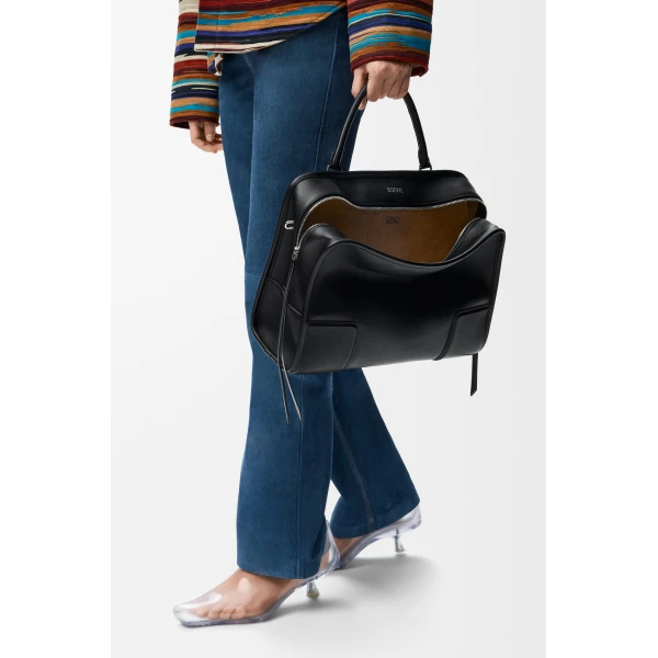 Loewe Large Amazona 180 bag in soft calfskin, Black | Totes & Top-Handle Bags | Luxury Shoes 