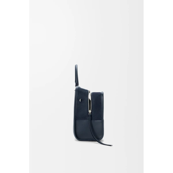 Loewe Large Amazona 180 bag in suede, Deep Navy | Totes & Top-Handle Bags | Luxury Shoes 