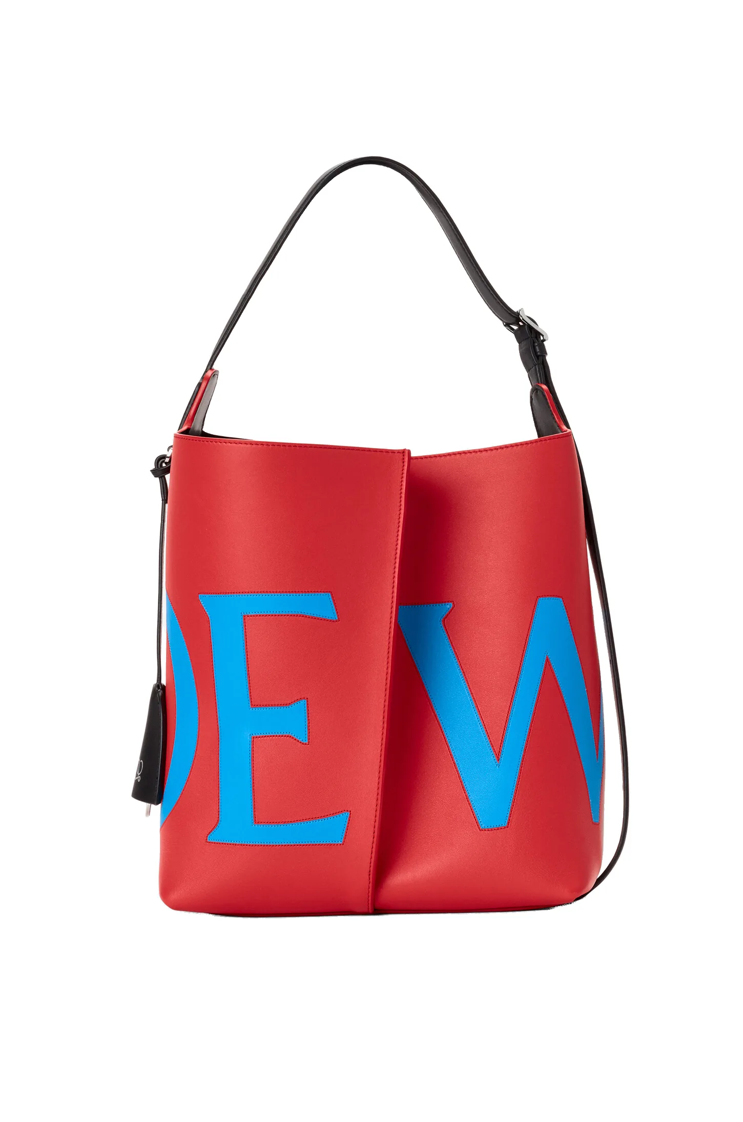 Loewe Large Bilbao bucket Oversized Logo in smooth calfskin, Red/Blue | Bucket Bags | Luxury Shoes Loewe Large Bilbao bucket Oversized Logo in smooth calfskin, Red/Blue | Bucket Bags | Luxury Shoes