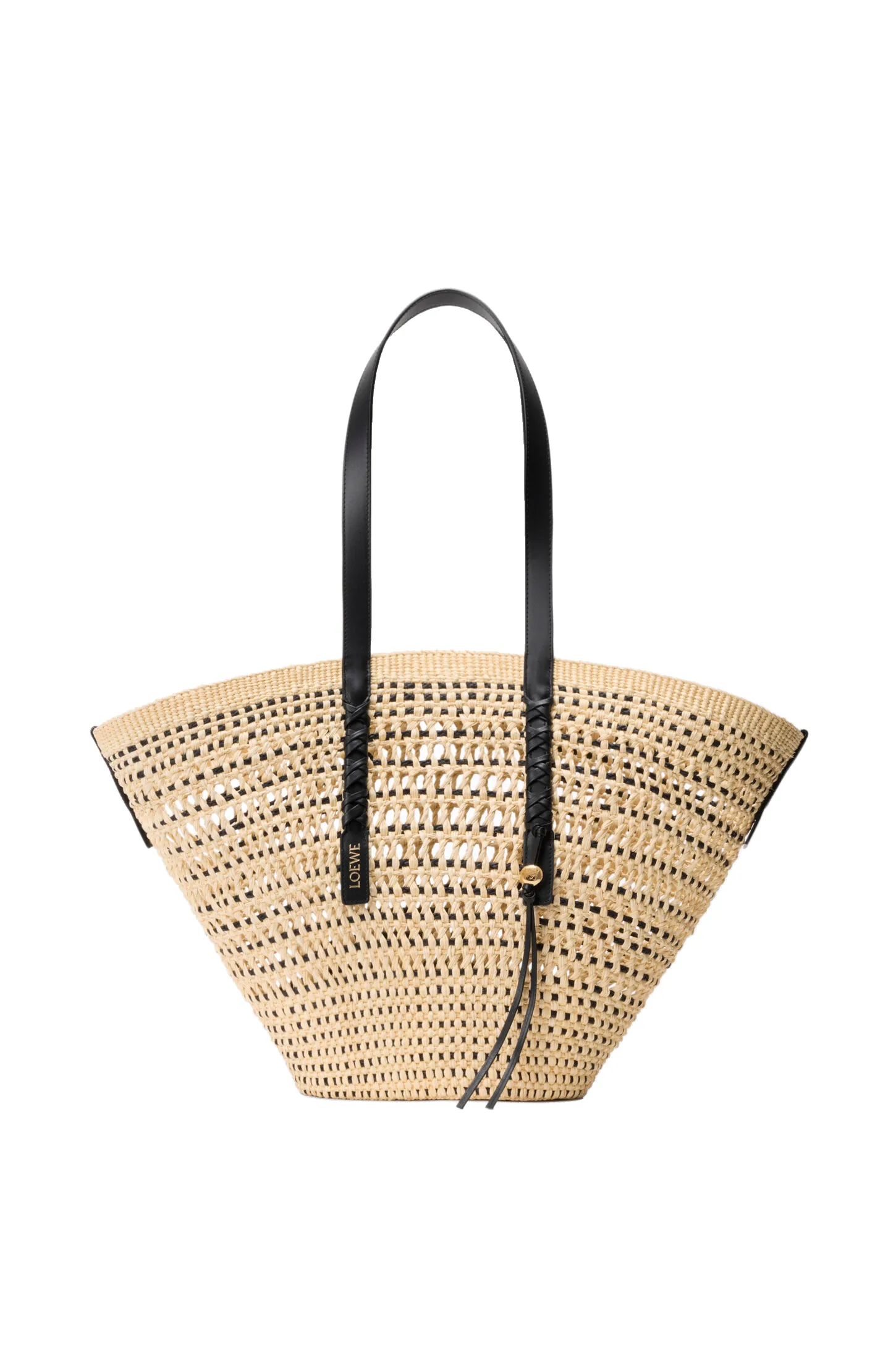Loewe Large Braid basket in iraca palm and calfskin, Natural/Black | Totes & Top-Handle Bags | Luxury Shoes Loewe Large Braid basket in iraca palm and calfskin, Natural/Black | Totes & Top-Handle Bags | Luxury Shoes