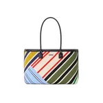 Loewe Large Verano tote in embroidered canvas, Ecru/Multicolor | Totes & Top-Handle Bags | Luxury Shoes 