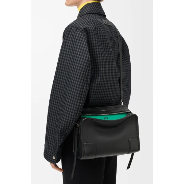 Loewe Medium Amazona 180 Lazy Crab bag in buffalino leather, Black/Green | Totes & Top-Handle Bags | Luxury Shoes 