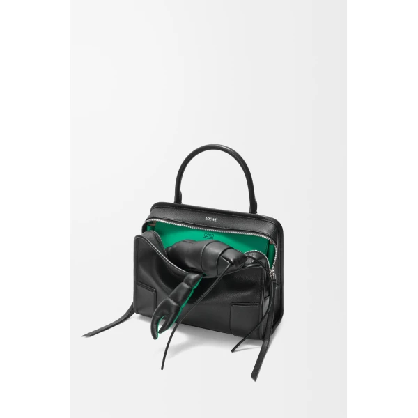 Loewe Medium Amazona 180 Lazy Crab bag in buffalino leather, Black/Green | Totes & Top-Handle Bags | Luxury Shoes 