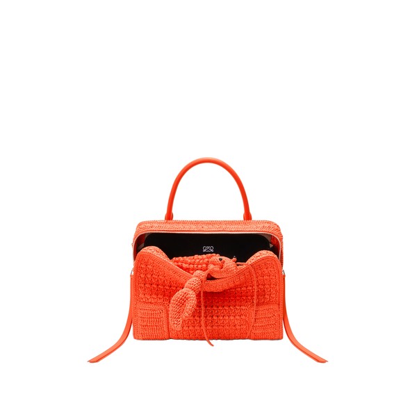 Loewe Medium Amazona 180 Lazy Crab bag in raffia crochet, Vivid Orange | Totes & Top-Handle Bags | Luxury Shoes 