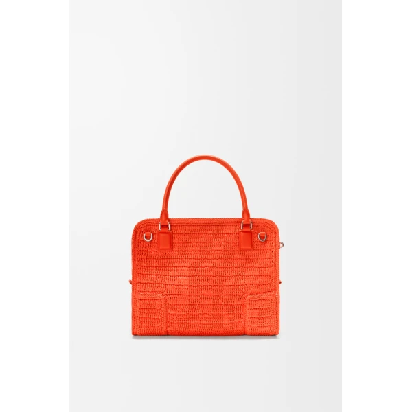 Loewe Medium Amazona 180 Lazy Crab bag in raffia crochet, Vivid Orange | Totes & Top-Handle Bags | Luxury Shoes 