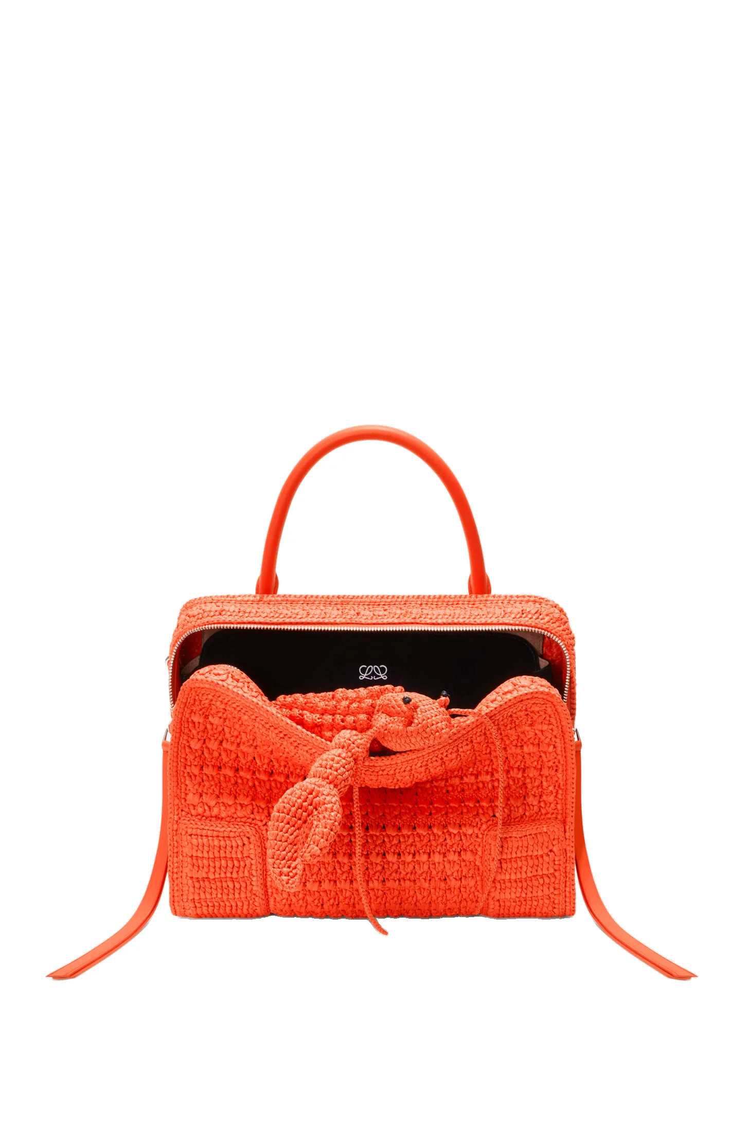 Loewe Medium Amazona 180 Lazy Crab bag in raffia crochet, Vivid Orange | Totes & Top-Handle Bags | Luxury Shoes Loewe Medium Amazona 180 Lazy Crab bag in raffia crochet, Vivid Orange | Totes & Top-Handle Bags | Luxury Shoes