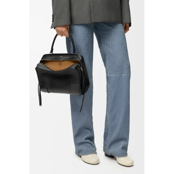 Loewe Medium Amazona 180 bag in soft calfskin, Black | Totes & Top-Handle Bags | Luxury Shoes 