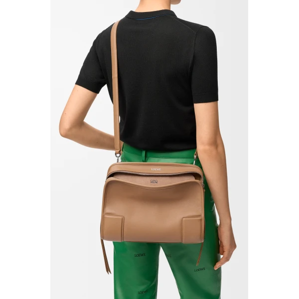Loewe Medium Amazona 180 bag in soft calfskin, Mocha | Totes & Top-Handle Bags | Luxury Shoes 