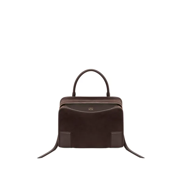 Medium Amazona 180 bag in suede, Dark Chestnut