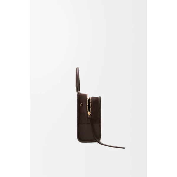 Loewe Medium Amazona 180 bag in suede, Dark Chestnut | Totes & Top-Handle Bags | Luxury Shoes 