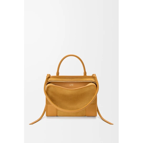 Loewe Medium Amazona 180 bag in suede, Ochre | Totes & Top-Handle Bags | Luxury Shoes 