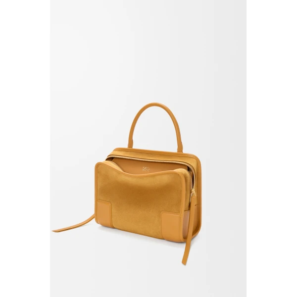 Loewe Medium Amazona 180 bag in suede, Ochre | Totes & Top-Handle Bags | Luxury Shoes 