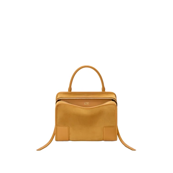 Medium Amazona 180 bag in suede, Ochre