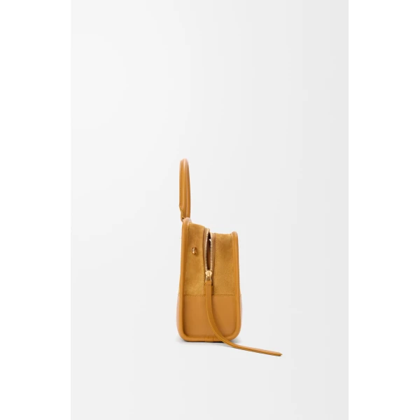 Loewe Medium Amazona 180 bag in suede, Ochre | Totes & Top-Handle Bags | Luxury Shoes 