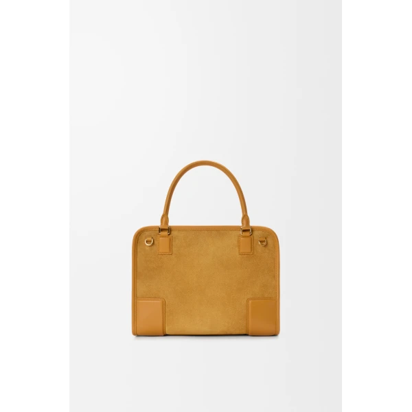 Loewe Medium Amazona 180 bag in suede, Ochre | Totes & Top-Handle Bags | Luxury Shoes 
