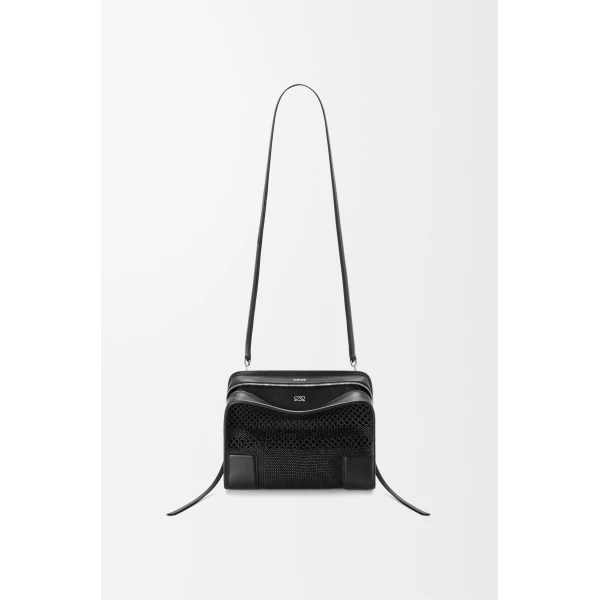 Loewe Medium Amazona 180 bag in woven calfskin, Black | Totes & Top-Handle Bags | Luxury Shoes 