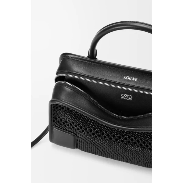 Loewe Medium Amazona 180 bag in woven calfskin, Black | Totes & Top-Handle Bags | Luxury Shoes 