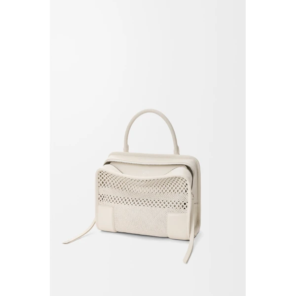 Loewe Medium Amazona 180 bag in woven calfskin, Soft White | Totes & Top-Handle Bags | Luxury Shoes 
