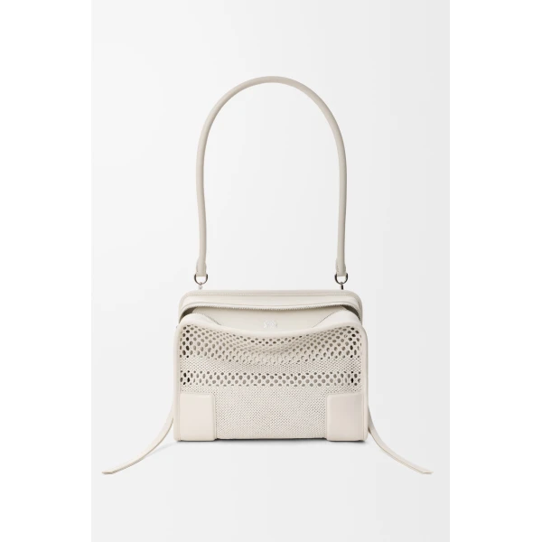 Loewe Medium Amazona 180 bag in woven calfskin, Soft White | Totes & Top-Handle Bags | Luxury Shoes 