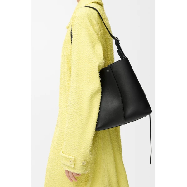 Loewe Medium Bilbao bucket in smooth calfskin, Black | Bucket Bags | Luxury Shoes 