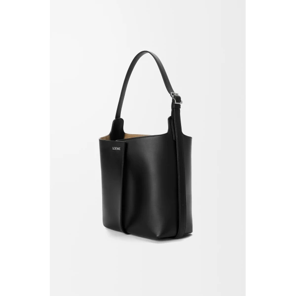 Loewe Medium Bilbao bucket in smooth calfskin, Black | Bucket Bags | Luxury Shoes 