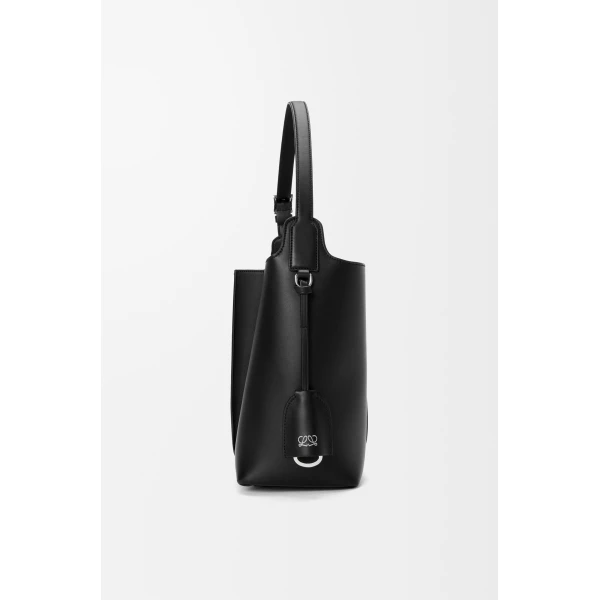 Loewe Medium Bilbao bucket in smooth calfskin, Black | Bucket Bags | Luxury Shoes 