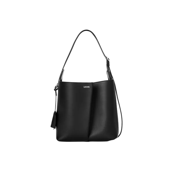 Loewe Medium Bilbao bucket in smooth calfskin, Black | Bucket Bags | Luxury Shoes 